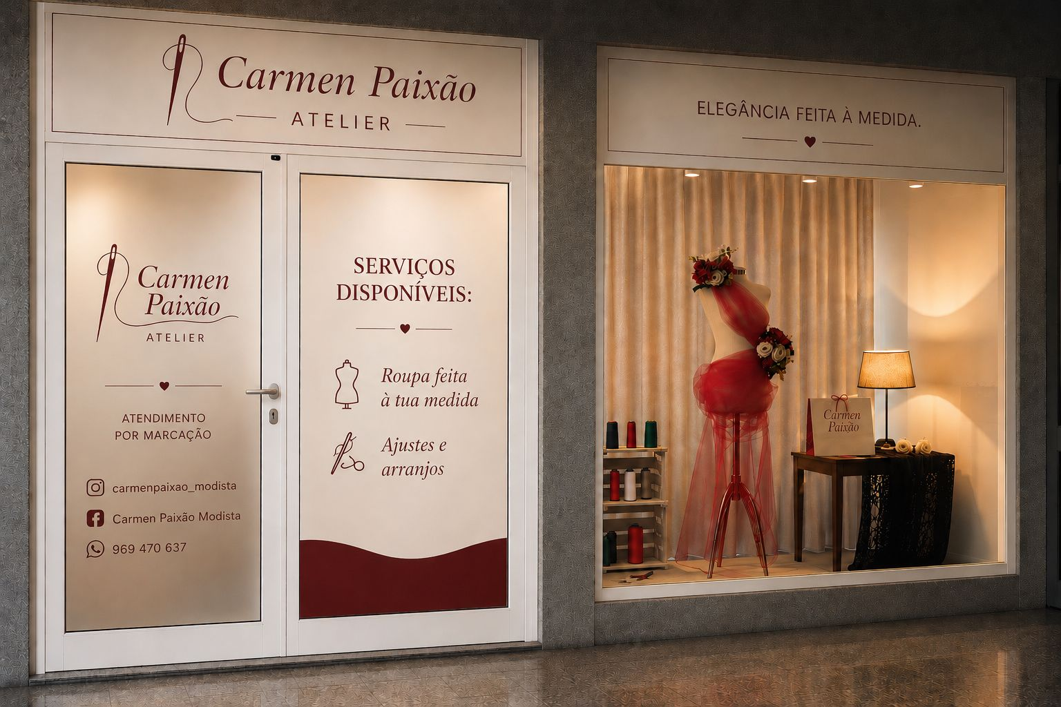 Frente do Atelier Carmen Paixão — Avenida Visconde São Januário 19, Fão